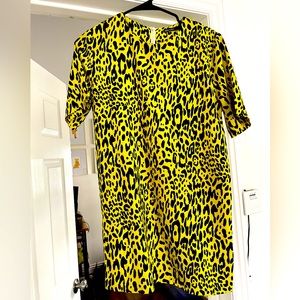 Urban Outfitters Beloved Yellow Animal Print Dress